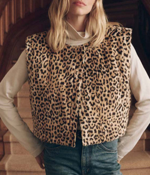 The Boxy Vest - Vintage Leopard