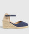 Carol Wedge Espadrille - Blue Oxford
