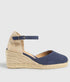 Carol Wedge Espadrille - Blue Oxford