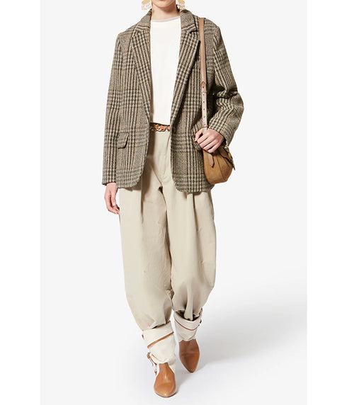 Kerstin Jacket - Beige Plaid