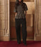 The Smocked Flounce Top - Tan Leopard