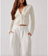 Charlotte Slim Cashmere Cardigan - Gardenia
