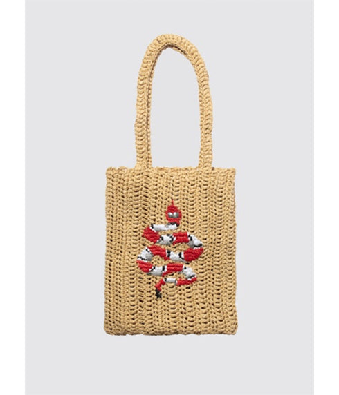 Snake Crochet Bag - Natural