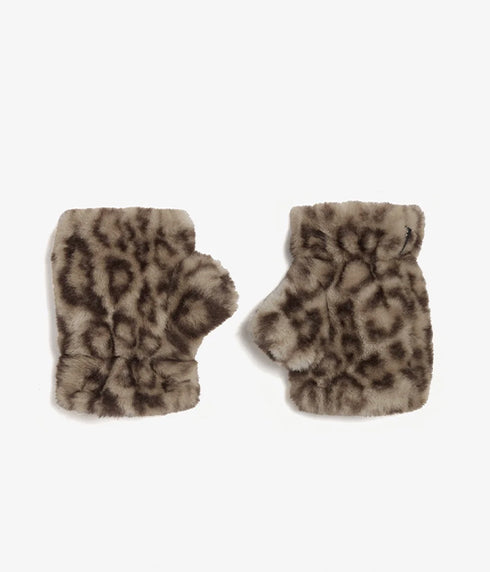 Ariel Fingerless Gloves - Light Leopard