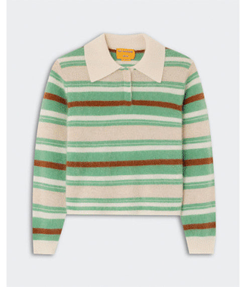 The Grizzly Cropped Rugby Sweater - HIghland Combo