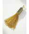 Gold Infused Brass Tassel with London Blue Topaz and Diamonds