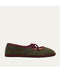 Wool-Blend Tweed Brigette Flats - Green / Bordeaux