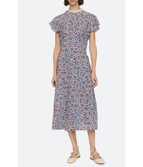 Whitney Midi Dress - Blue