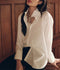 The Ruffle Neck Shirt - White