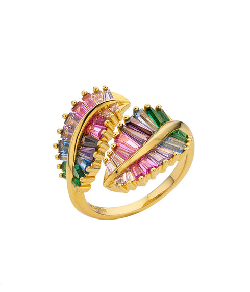 Rainbow Leaves Ring