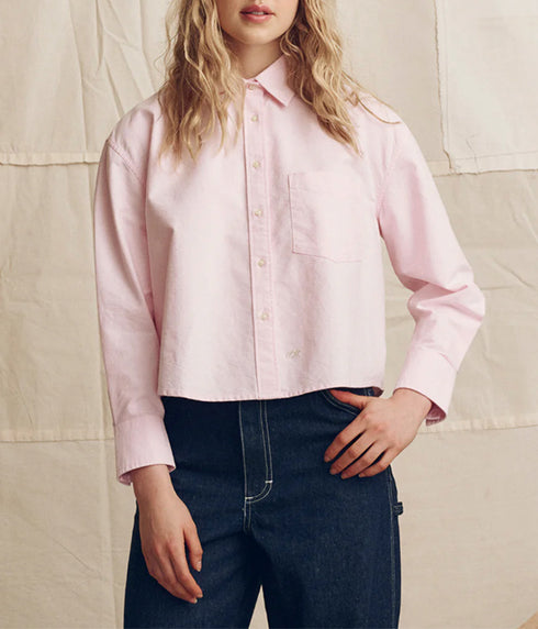 The Cropped Oxford Shirt - Soft Pink