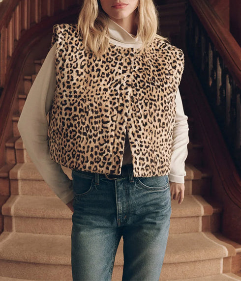 The Boxy Vest - Vintage Leopard