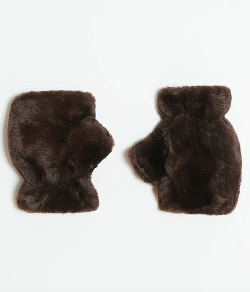 Ariel Fingerless Gloves - Espresso.