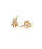 Monstera Leaf Studs - 14K