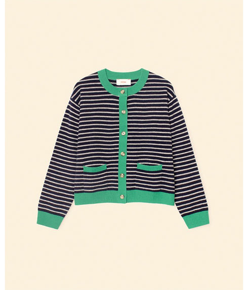 Lillian Cardigan - Navy Stripe