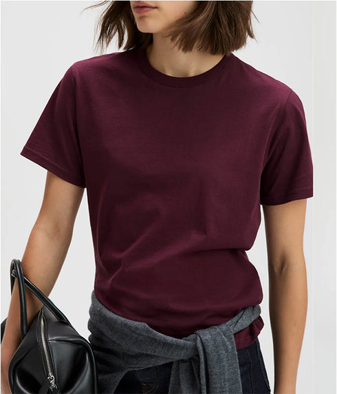 The Iconically Soft Perfect Tee - Oxblood
