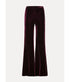 Velvet Flare Pants - Bordeaux
