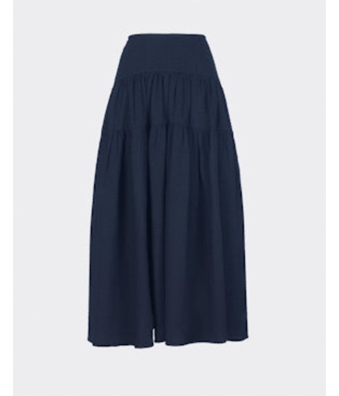 Swift Skirt - Navy Seersucker