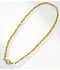 Gold Infused Brass Oval Link Chain with Diamond Clasp 20"