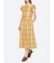 Copeland Plaid Midi Dress - Yellow