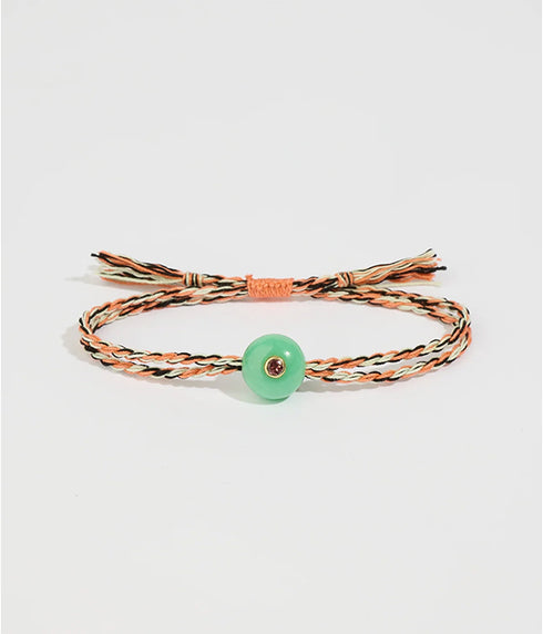 Candy Eye Bracelet - Chrysoprase/Pink Tourmaline
