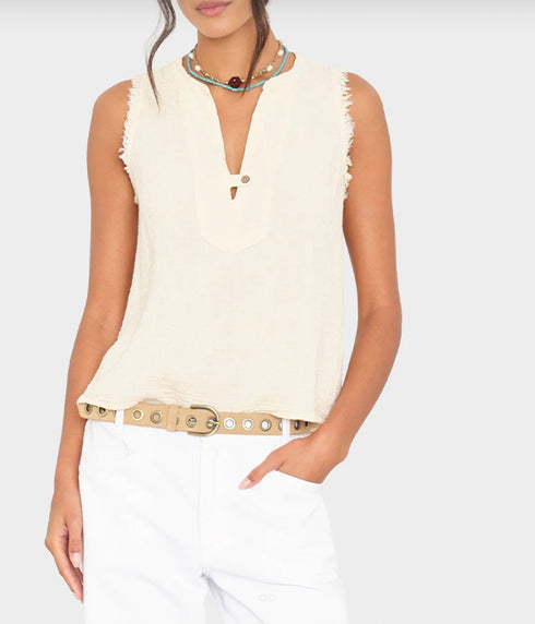 Portia Top - Oysterette