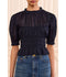 Rae Short Sleeve Top - Midnight