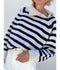 Raelynn Stripe Sweater - Ivory/Marine Stripe