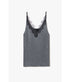 Aronia Silk Tank - Dark Grey Melange