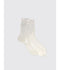 One Ribbed Laminated Socks - Silver
