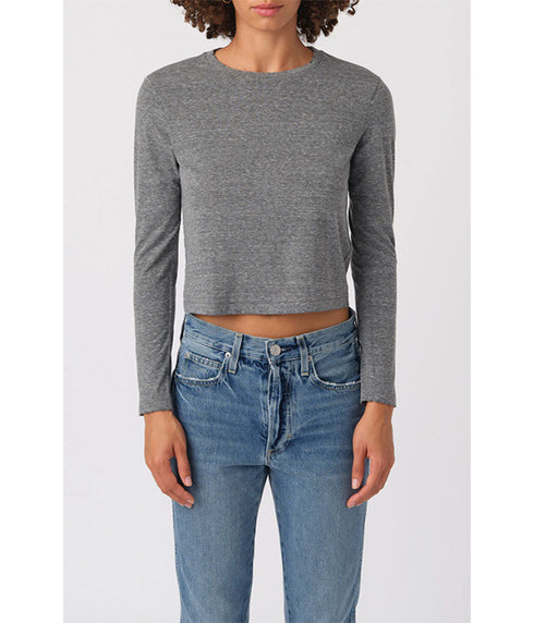 Long Sleeve Babe Tee - Heather Grey