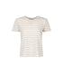 Lovey Tee- Bone/Grey Stripe