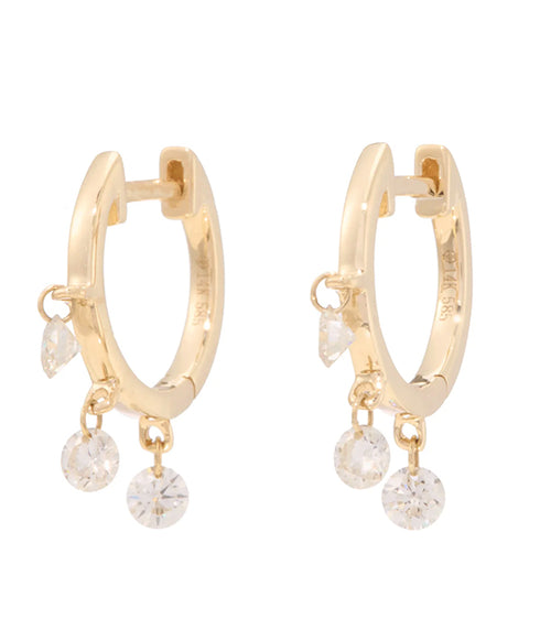 3 Floating Diamond Huggies