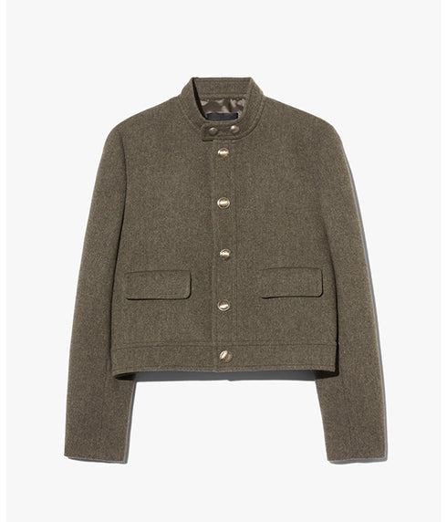 Hadley Cropped Jacket - Moss Green