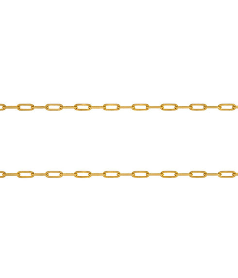 Large Long Link Chain 19" - Yellow Gold