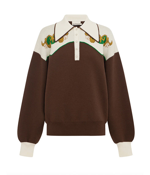 Lasso Knit Polo - Chocolate