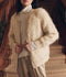 The Fuzzy Bomber Sweater - Cream