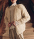 The Fuzzy Bomber Sweater - Cream