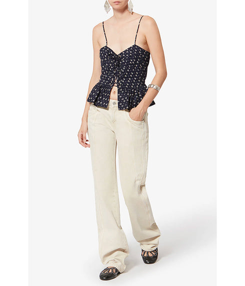 Dolma Top - Black/Ecru