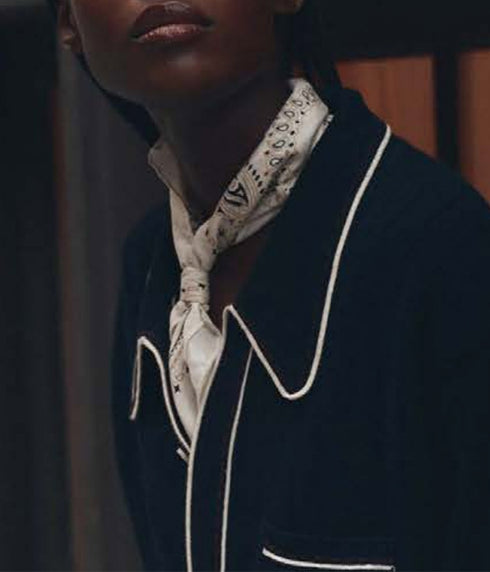 The Silk Bandana - Cream