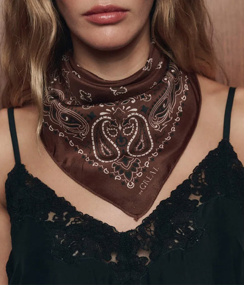 The Silk Bandana - Chocolate