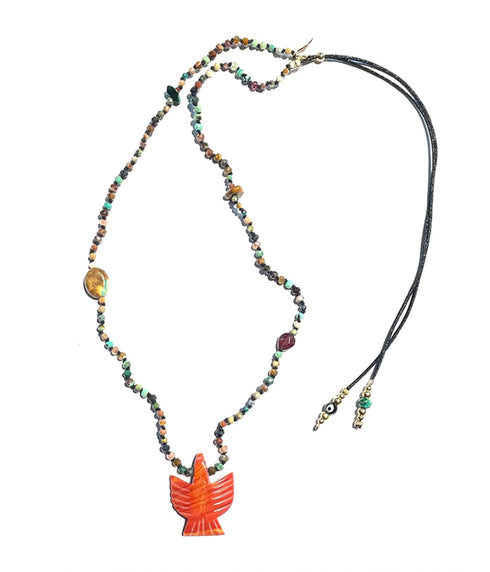 Epure Bird Necklace Coral