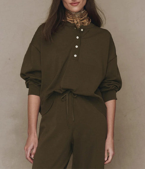 The Henley Sweater - Army