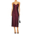 Taylor V-Neck Bias Cut Silk Dress - Bordeaux