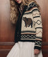 The Bear Lodge Cardigan - Black