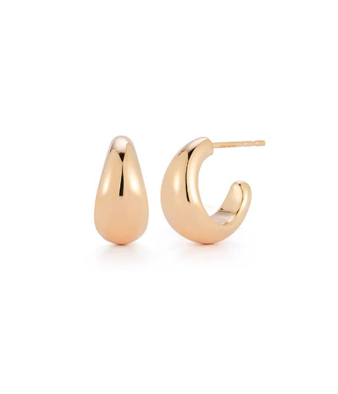 Jumbo Dome Huggie Earrings - 14K Rose Gold