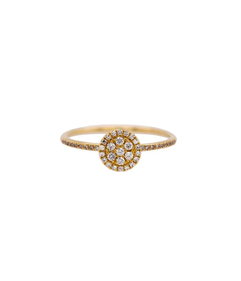Small Illusion Round Diamond Ring Sz 7.5