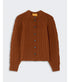 Cable Sculpted Cardigan - Burnt Siena