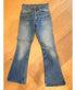 Vintage USA 646 Talon 42 Zipper Orange Tab 70's Bell Bottom Denim Jeans J - 29" x 30"