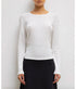 Pointelle Slim Fit Long Sleeve Tee - White